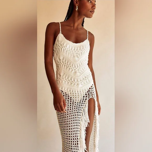 Free People Backstage Pass Crochet Fringe Bodysuit - Picture 4 of 7